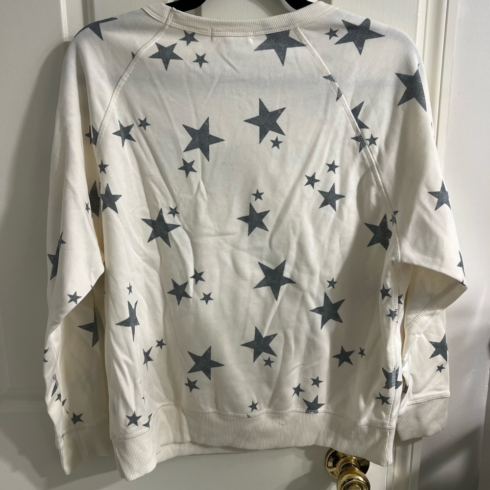Star Shirt Grayson Threads Long Sleeve- White with gray stars Size Small - Picture 3 of 3